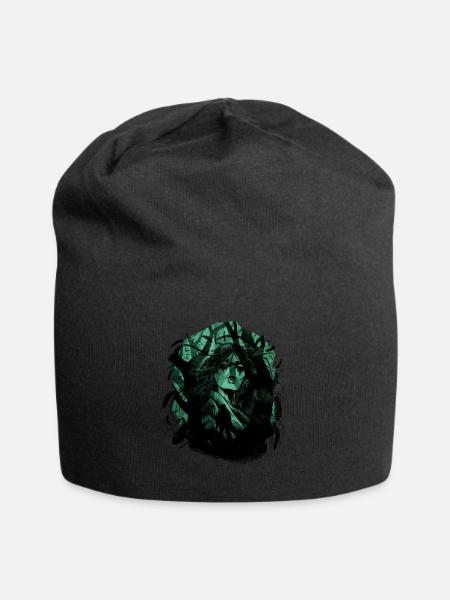 Natur Wald Schamane Schamanen Naturliebhaber - Jersey-Beanie - Schwarz