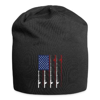 Angeln: Ich Zeige Den Red Snappern Meine Bobber - Jersey-Beanie - Schwarz - Vorne
