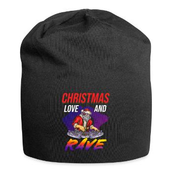 Noël Disco, Rave, Techno, House, Goa, Fête - Bonnet en jersey - noir - Devant
