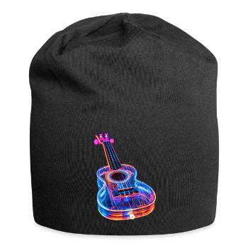Ukulélé - Bonnet en jersey - noir - Devant