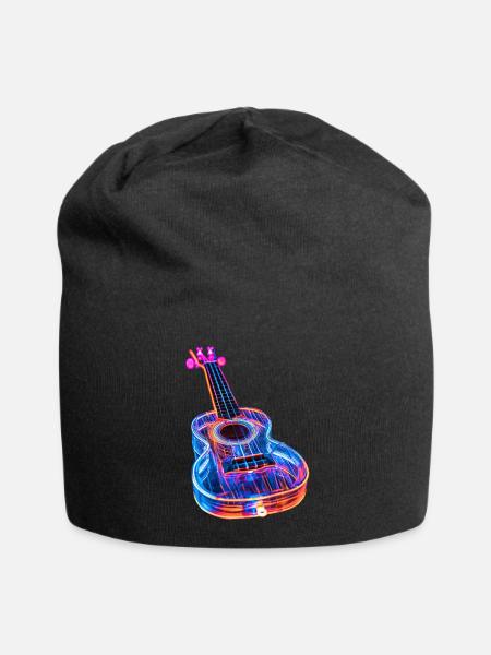 Ukulélé - Bonnet en jersey - noir
