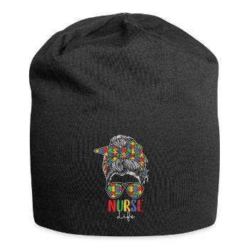 Autismus - Jersey-Beanie - Schwarz - Vorne