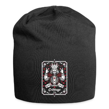 Cribbage King Graphic Funny Cribbage - Jersey Beanie - black - Front