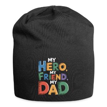 MY HERO MY FRIEND MY DAD - Jersey Beanie - black - Front