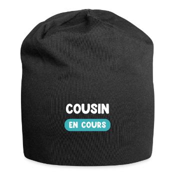 Aktuelles Cousin, Geschenk, zukünftiger Cousin, Geschenk, Cousine - Jersey-Beanie - Schwarz - Vorne