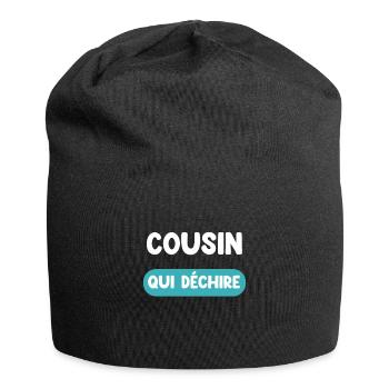 cousin qui déchire cadeau cousin cadeau cousin - Bonnet en jersey - noir - Devant
