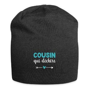 Cousine Tearing Heart Geschenk Cousine - Jersey-Beanie - Anthrazit - Vorne