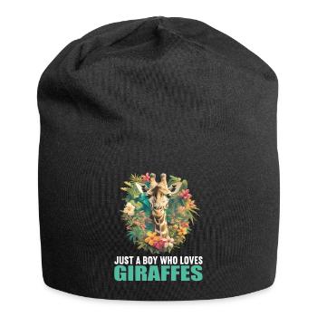 Giraffen Giraffe - Jersey-Beanie - Schwarz - Vorne
