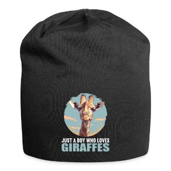 Giraffen Giraffe - Jersey-Beanie - Schwarz - Vorne