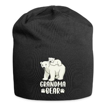 Grandma Bear - Jersey Beanie - black - Front