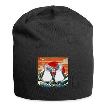 Oiseaux de mer Fou à pieds bleus - Bonnet en jersey - noir - Devant
