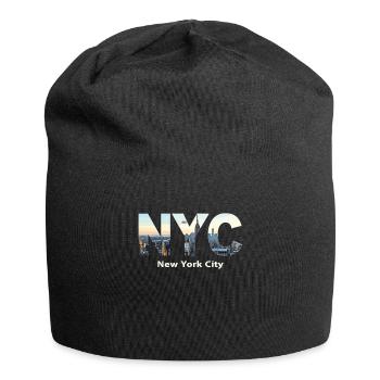 New York – Horizon de New York New York - Bonnet en jersey - noir - Devant