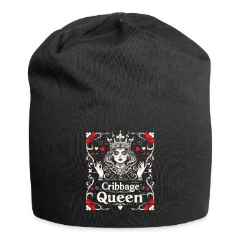 Cribbage Queen Graphic Funny Cribbage - Jersey Beanie - black - Front