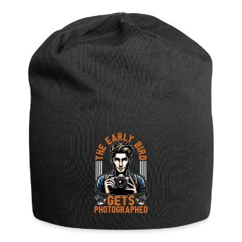 Bird Photography The Early Bird Gets Nature Lover - Jersey Beanie - black - Front