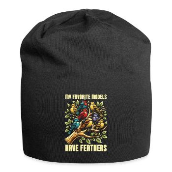 Bird Photography My Favorite Models Nature Lover - Jersey Beanie - black - Front