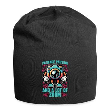 Bird Photography Patience Passion And Birdwatching - Jersey Beanie - black - Front