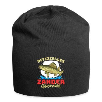Zander Angeln OFFIZIELLES ZANDER GLÜCKSSHIRT - Jersey-Beanie - Schwarz - Vorne