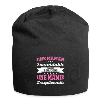Gift for Grandma - An Exceptional Granny - Jersey Beanie - black - Front