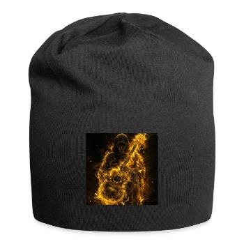 Ukulele - Jersey-Beanie - Schwarz - Vorne