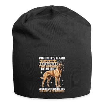 Belgian Malinois Lover Dog Owner - Jersey Beanie - black - Front