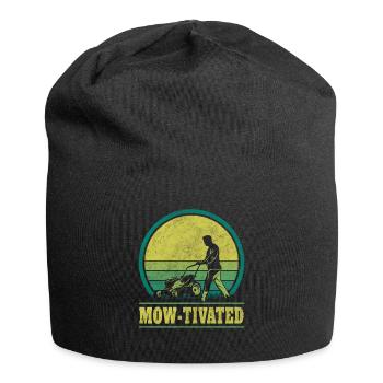 Mow-Tivated Lawn Mowing Gardening - Jersey Beanie - black - Front