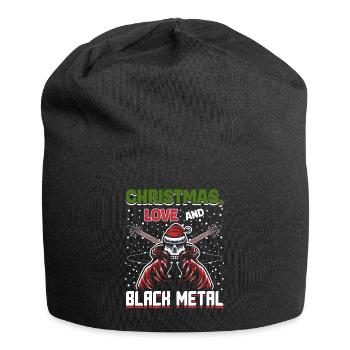 Noël, l’amour et le black metal ! Fans de métal ! - Bonnet en jersey - noir - Devant
