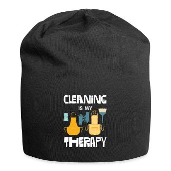 Cleansing Is My Therapy Apron Fun - Jersey Beanie - black - Front