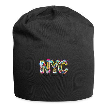 New York – Horizon de New York New York - Bonnet en jersey - noir - Devant