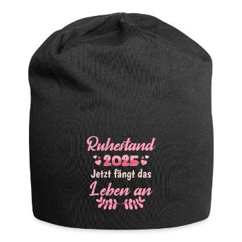 RUHESTAND 2025 JETZT FÄNGT DAS LEBEN AN Lustig - Jersey-Beanie - Schwarz - Vorne