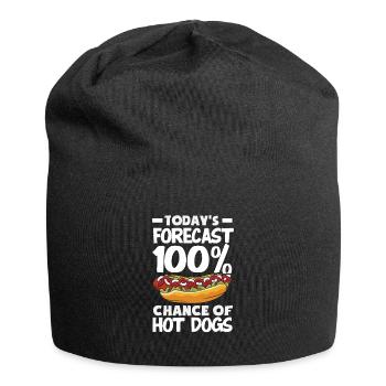 Prédiction du jour : 100% hot-dog - Bonnet en jersey - noir - Devant
