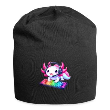 Gamesolotl Axolotl PC Gaming Gamer Lecteur vidéo - Bonnet en jersey - noir - Devant