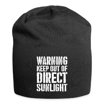 Avertissement Garder à l’abri de la lumière directe du soleil Chemise drôle - Bonnet en jersey - noir - Devant