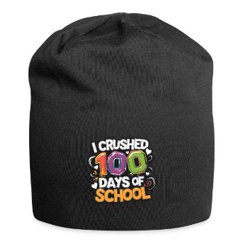 100 jours à l’école Enseignant enfants et garçons - Bonnet en jersey - noir - Devant