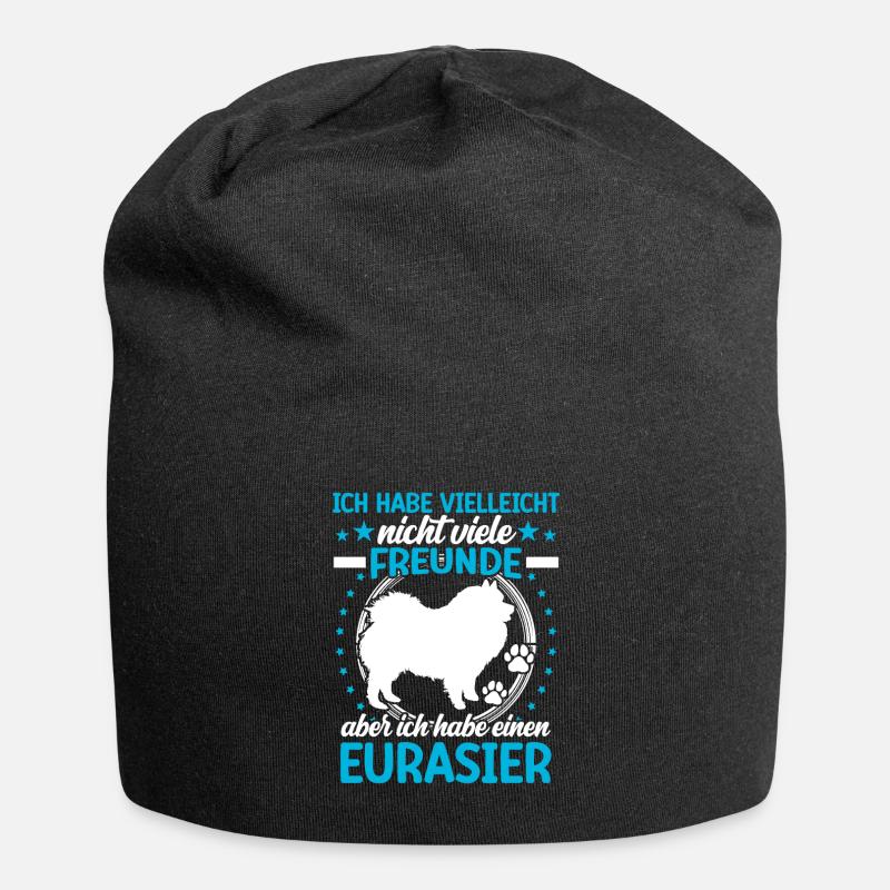 Eurasier ist mein Freund Eurasian Spitz - Jersey-Beanie - Schwarz