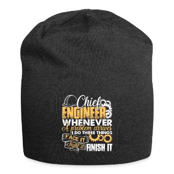 Chief Engineer Solves Problem - Jersey Beanie - charcoal grey - Front