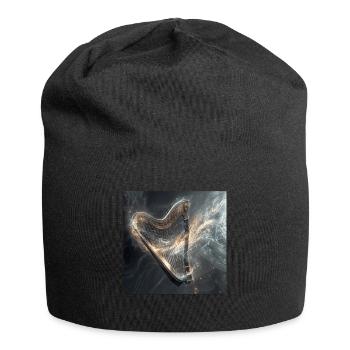 Harfe - Jersey-Beanie - Schwarz - Vorne