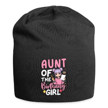 Tante de la fille d’anniversaire - Bonnet en jersey - noir - Devant