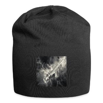 Saxophon - Jersey-Beanie - Schwarz - Vorne