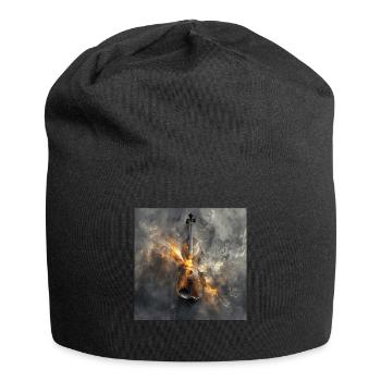 Violine - Jersey-Beanie - Schwarz - Vorne
