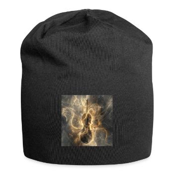 Violine - Jersey-Beanie - Schwarz - Vorne