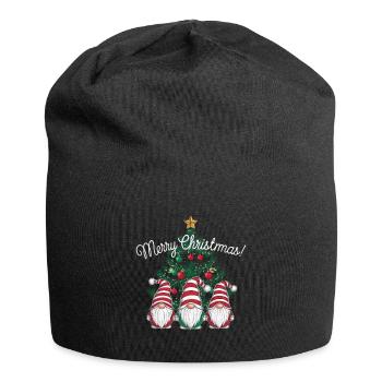 Adorable et Enchanté Gnome Noël - Bonnet en jersey - noir - Devant
