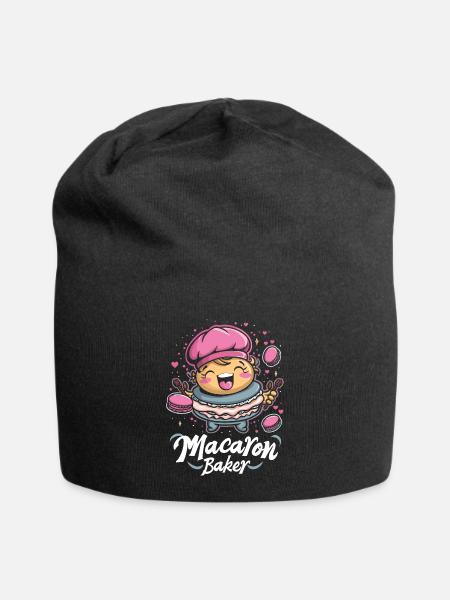 Macaron-liebhaber Macaron Baker - Jersey-Beanie - Schwarz