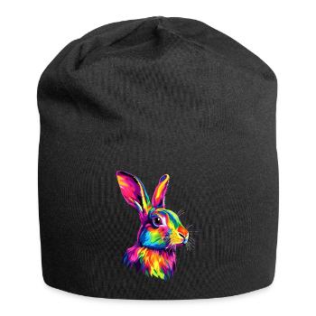 Hase Kaninchen Liebhaber Feldhase Bunny Süße Hasen - Jersey-Beanie - Schwarz - Vorne