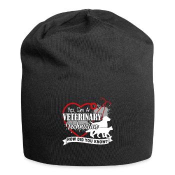 I am A Veterinary Technician - Jersey Beanie - black - Front