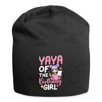 Yaya de la fille d’anniversaire - Bonnet en jersey - noir - Devant