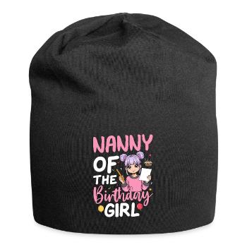 Nounou de la fille d’anniversaire - Bonnet en jersey - noir - Devant