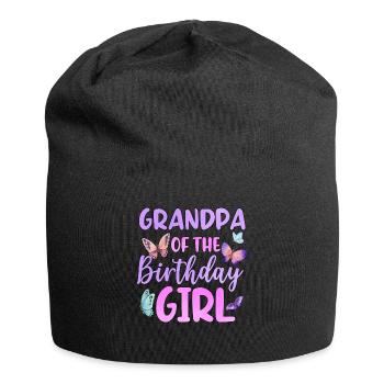 Papi de la fille d’anniversaire - Bonnet en jersey - noir - Devant