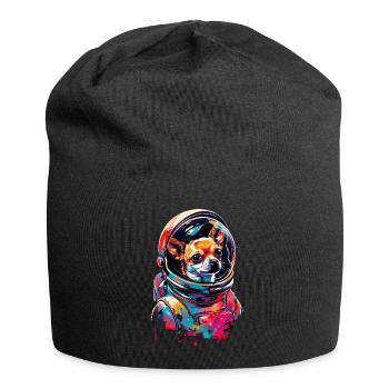 Chihuahua - Jersey-Beanie - Schwarz - Vorne