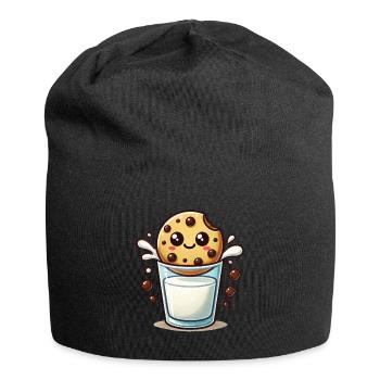 Merry Cookies And Milk Christmas Fun - Jersey Beanie - black - Front