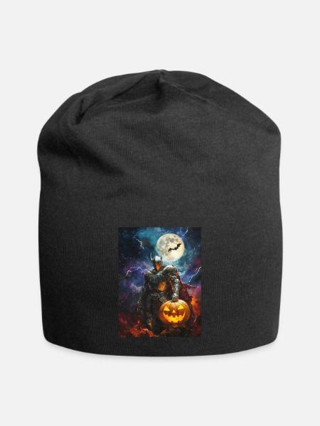 Halloween Geschenk Frauen Ritter Männer Kinder - Jersey-Beanie - Schwarz